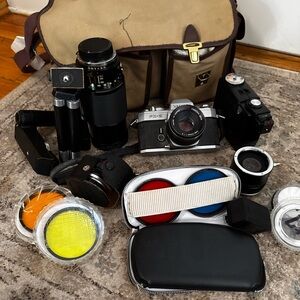 Vintage Yashica Camera Set with Accessories